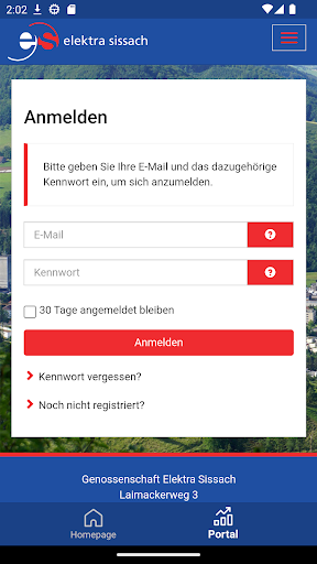 Android application Elektra Sissach screenshort