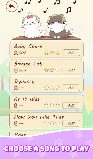 Android application Duet Kitties: Cute Music Game screenshort