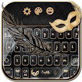Luxury Black Feather Keyboard Theme icon