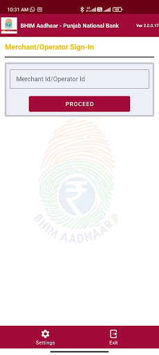 BHIM AADHAAR PNB Screen 2