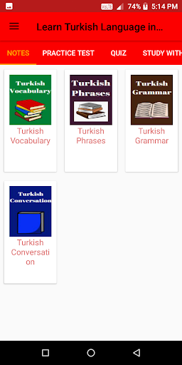 Android application Learn Turkish Language in 221 screenshort