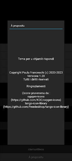 Tema par u chjamè rispondi Screen 2