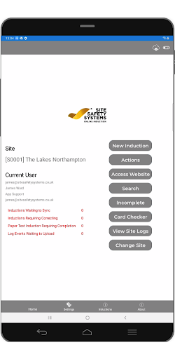 Android application Induction Manager screenshort