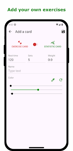 Android application AFit screenshort