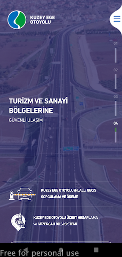 Android application Kuzey Ege Otoyolu screenshort
