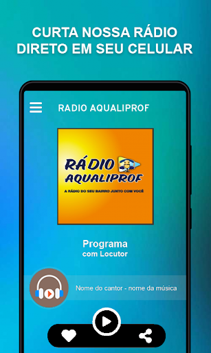 Android application Rádio Aqualiprof screenshort