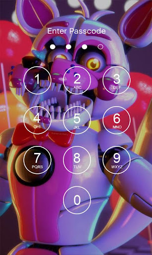 Android application Funtime Foxy Lock Screen screenshort