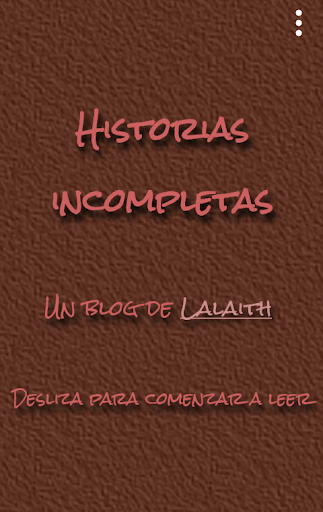 Android application Historias incompletas screenshort