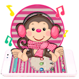 Cute Pink Monkey Theme icon