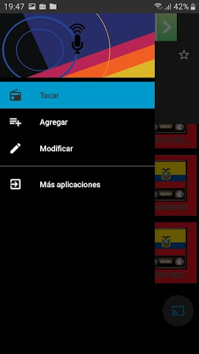 Android application Radios de Ecuador screenshort