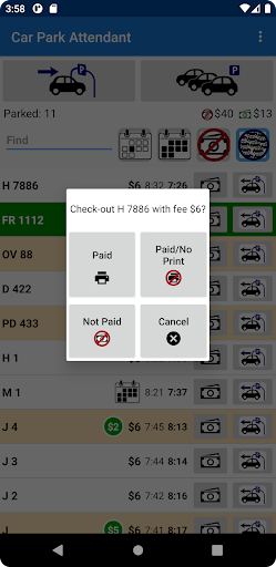 Car Park Attendant Screen 3