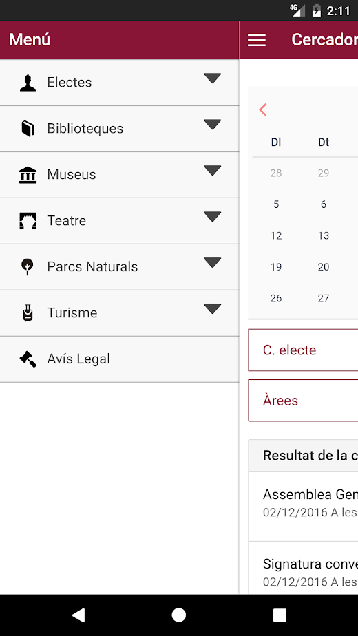 Android application Agenda Diba screenshot
