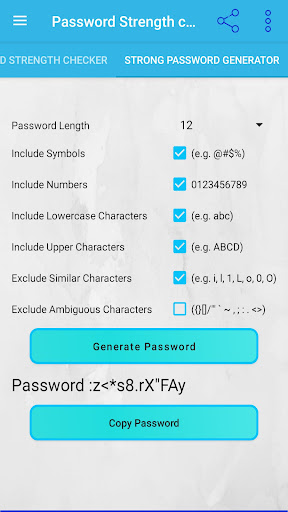 Password Strength checker Screen 3