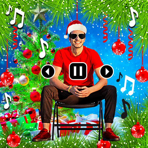 Christmas video maker music logo