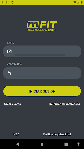Android application MASmusculo Fit screenshort