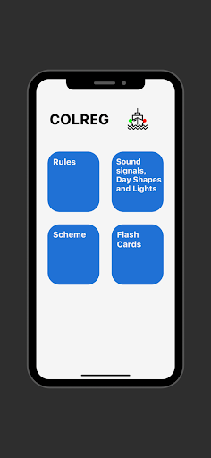 Android application COLREG screenshort