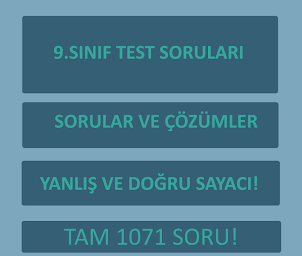 9.Sınıf Tüm Dersler İnternetsiz Test Çöz