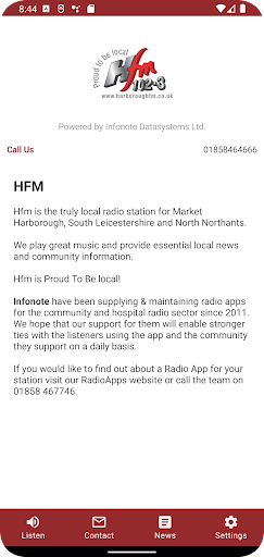 Android application Harborough FM screenshort