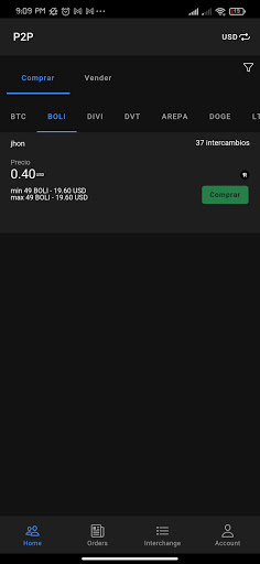 Android application CriptoMerkado screenshort
