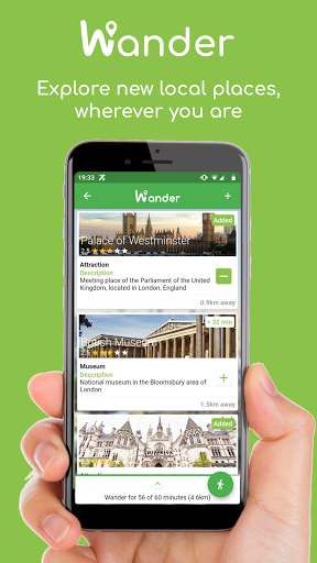 Android application Wander: Nearby Walking Routes screenshort