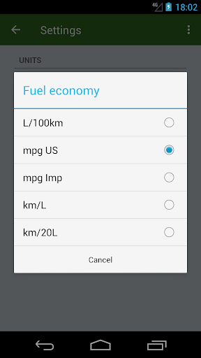 Fuel Efficiency Screen 3