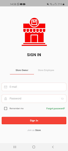 Android application Store Partner - Foodtraco screenshort