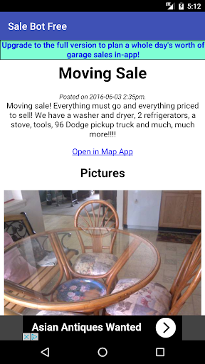 Garage sale app