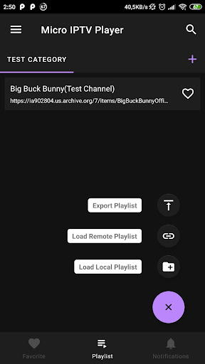 Android application IPTV Player screenshort