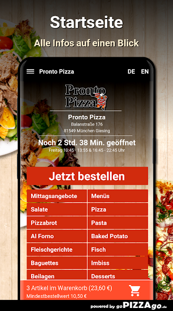 Captura 3 Pronto Pizza München Giesing android
