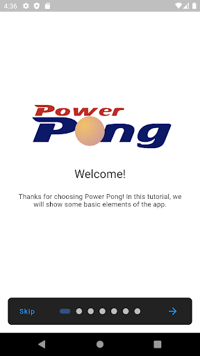 Android application Power Pong Robot screenshort