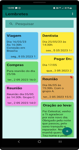 Bloco de Lembretes Screen 2