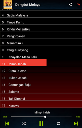 Lagu Dangdut Melayu Screen 2