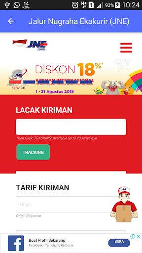 Android application Cek Ongkir, Cek Resi (All Kuri screenshort