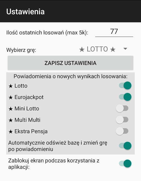 Lotto Stat Generator by - Apps) AppAgg