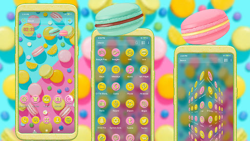 Android application Sweet Macaron Theme screenshort