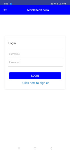 MOCK SeQR Scan Screen 2