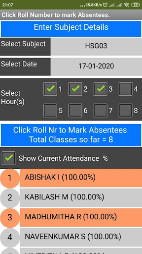 EzyLogg (Attendance Marking Si Screenshot 2 - AppWisp.com