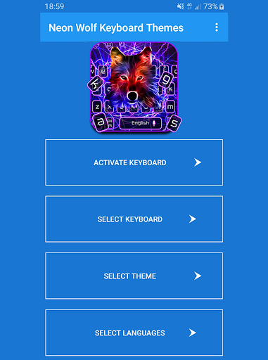 Neon Wolf Keyboard Themes