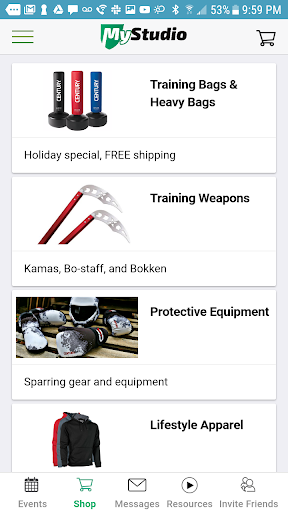 MyStudio App Screen 2