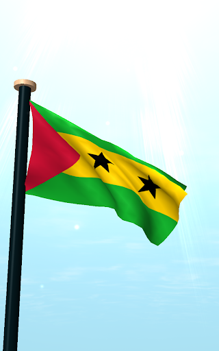 Sao Tome and Principe Flag 3D