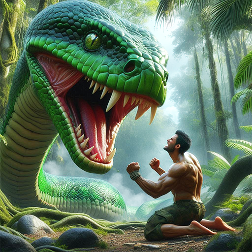 Angry Anaconda Snake Games 3D logo