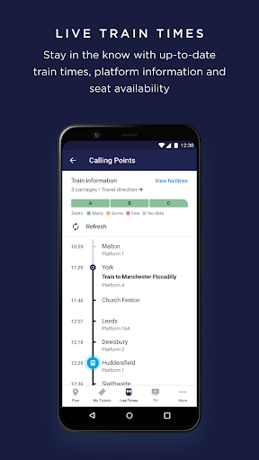 Train tickets, travel & times Screen 3