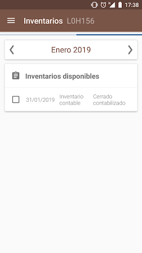 Android application Inventarios screenshort