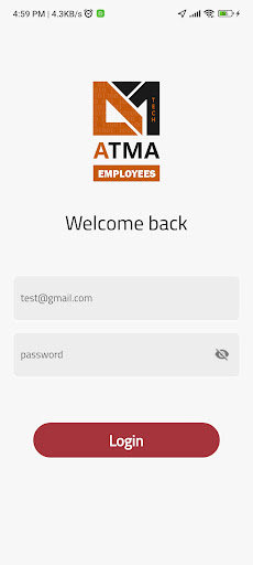 Android application ATMATECH HRMS screenshort