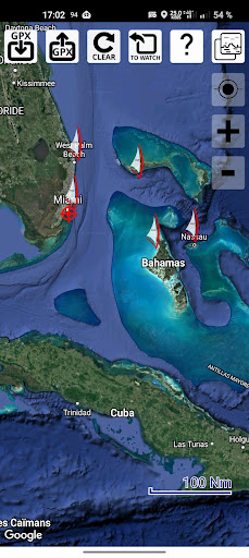 GPX Sailing waypoints Screen 2