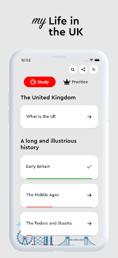 Android application my Life in the UK screenshort