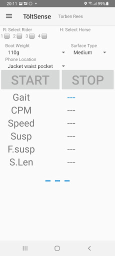 TöltSense Screen 2