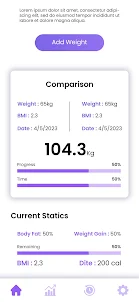 Body Gewicht Loss BMI Tracker