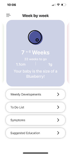 Android application Midwife at your cervix screenshort