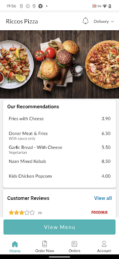 Riccos Pizza Screen 2